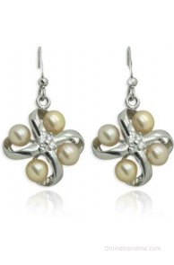 OnlinePearlShop Pearl Alloy Dangle Earring